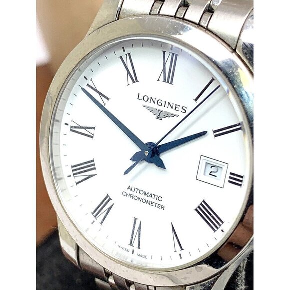 Longines Women's Watch L23214116 Record Swiss Automatic White Dial 30mm - Picture 1 of 13